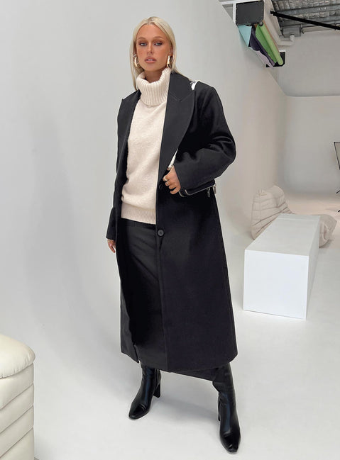 Olsen Mantel Schwarz
