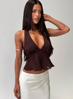 Ladylike Neckholder-Panel-Top Braun