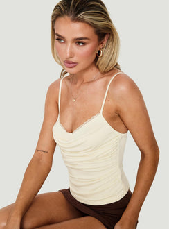 Edalie Layered Bralette Top Buttergelb