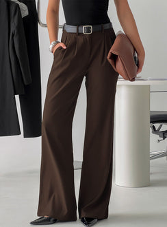 Ambient Wide Leg Hose Schokobraun