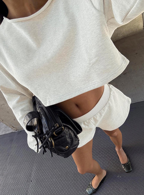 Daybreak Rib-Taillen-Shorts Schneemelange