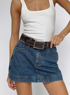 Gazelle Jeans-Skort Mittelblau