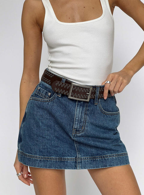 Gazelle Jeans-Skort Mittelblau