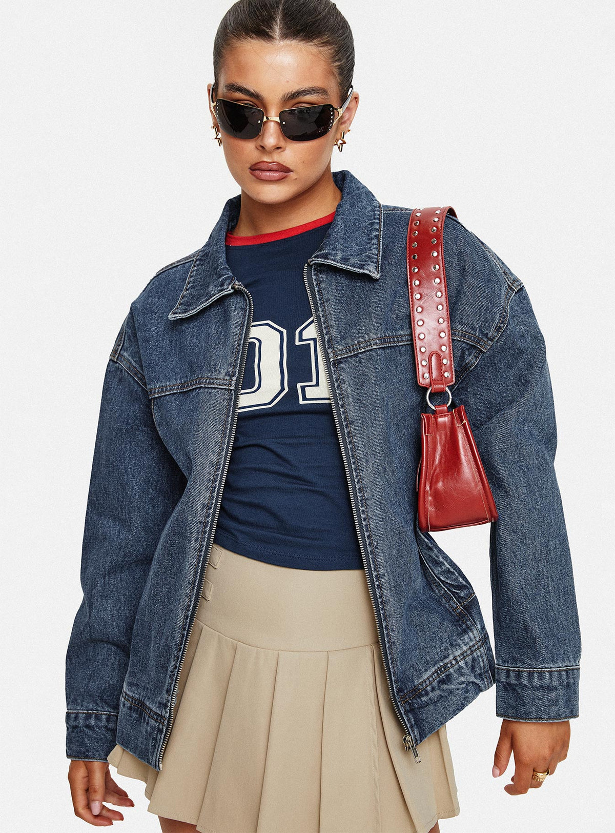 Goldsmith Jeans-Bomberjacke Mittlere Waschung