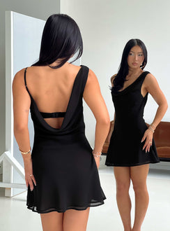 Adelayde Cowl Neck BH-Kleid Schwarz
