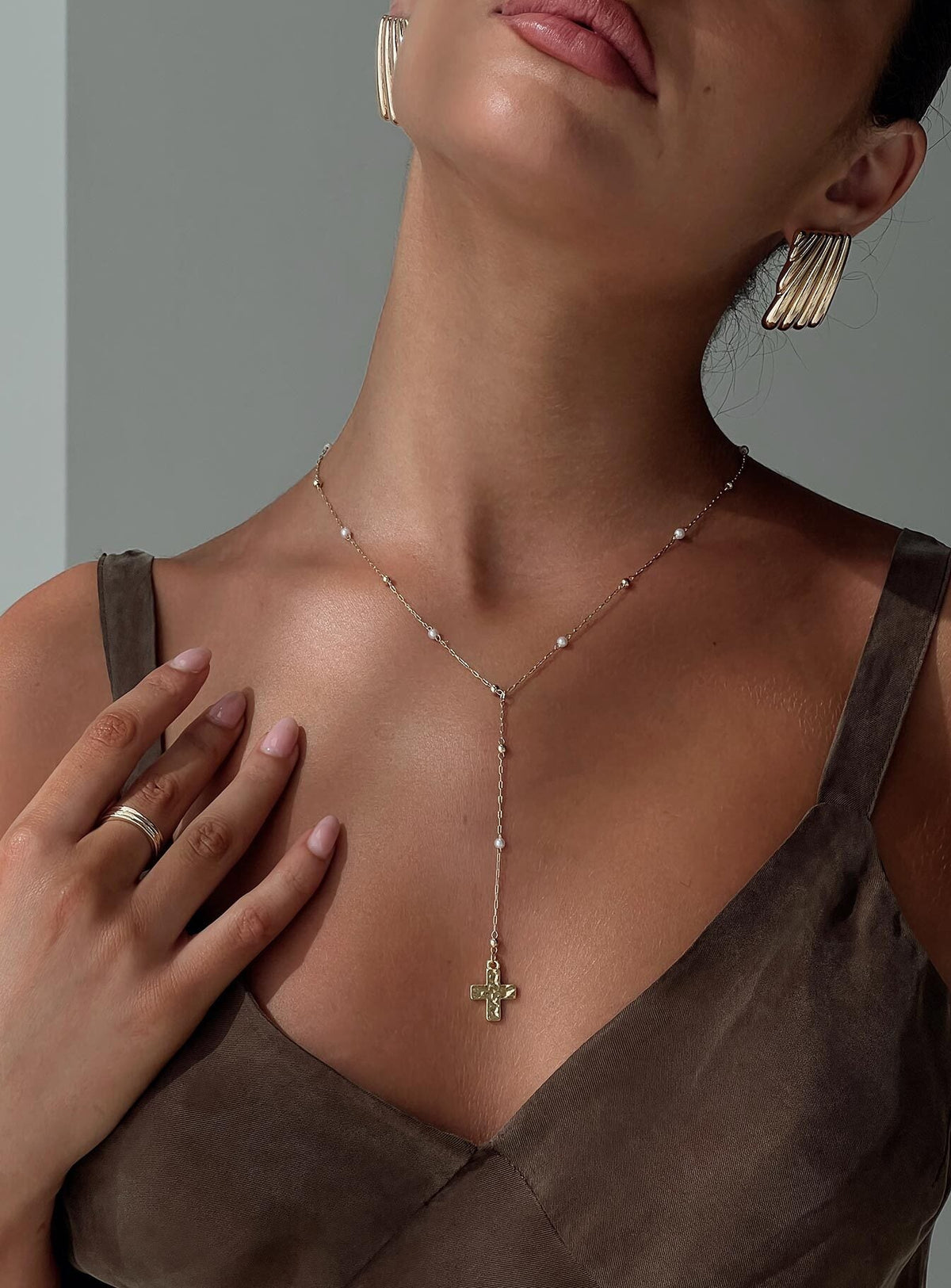 Leonidas Lariat-Kette Gold