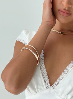 Gold-toned bracelet pack Pack of two, bangle style