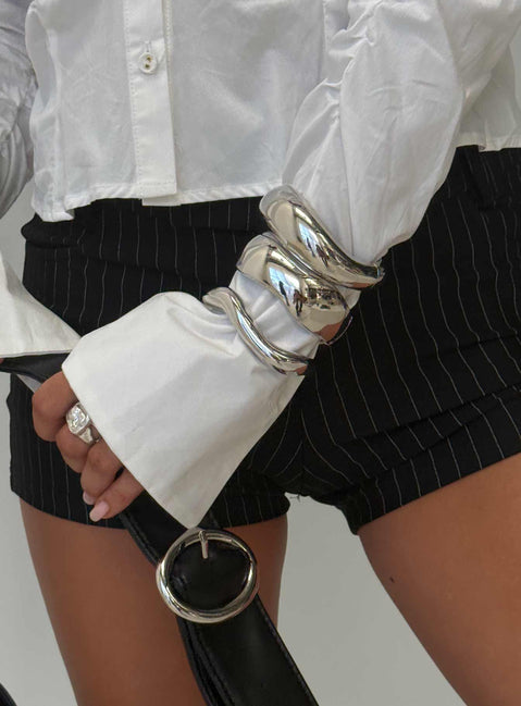 Hot Gossip Manschetten-Set Silber