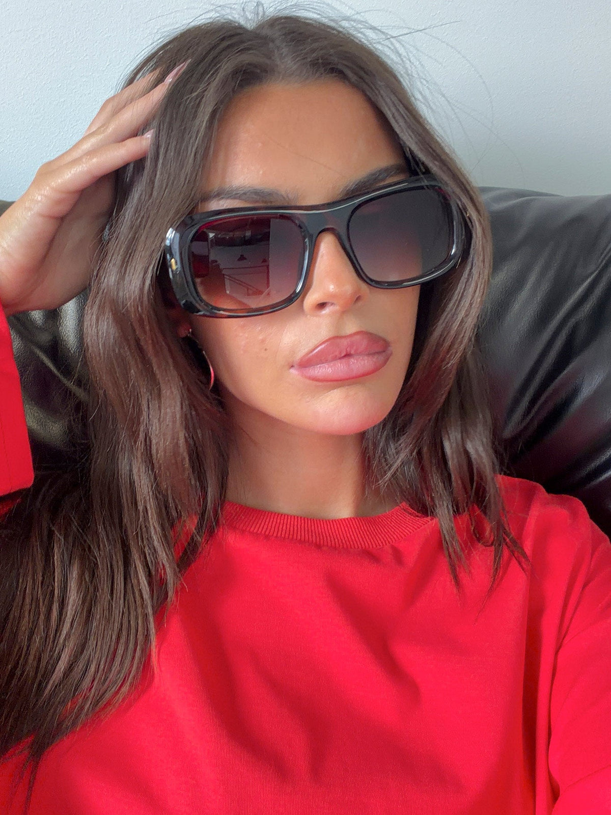 Amena Oversized-Sonnenbrille Schildpatt