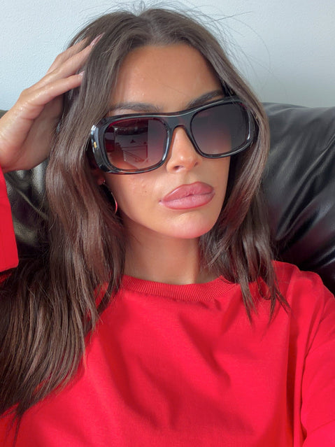 Amena Oversized-Sonnenbrille Schildpatt