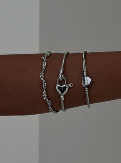 In The Moonlight Mondlicht Armband-Set Silber