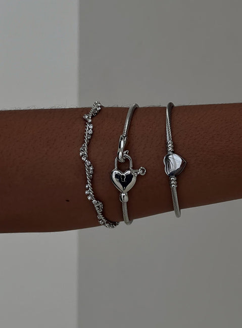 In The Moonlight Mondlicht Armband-Set Silber