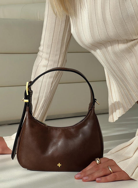 Gigi Schultertasche Schokobraun