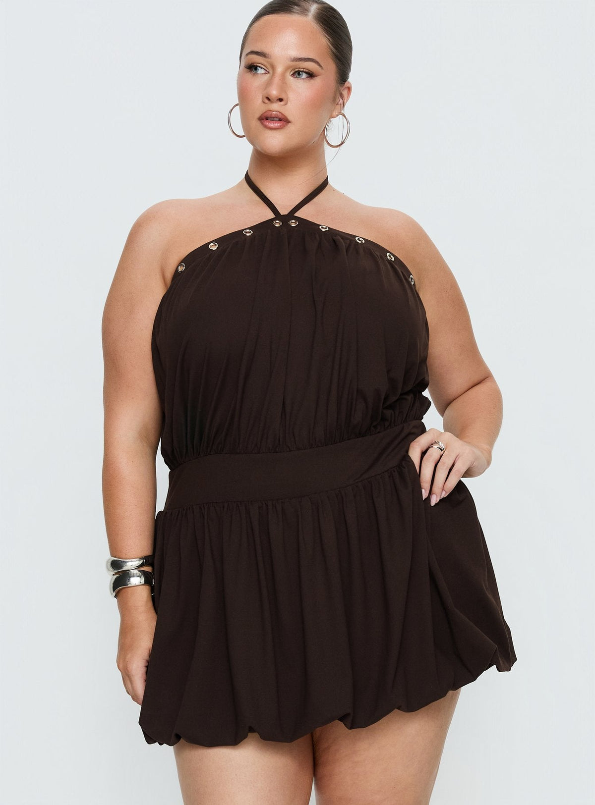 Sunnee Jumpsuit mit Ösendetail Braun Curve