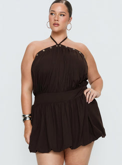 Sunnee Jumpsuit mit Ösendetail Braun Curve