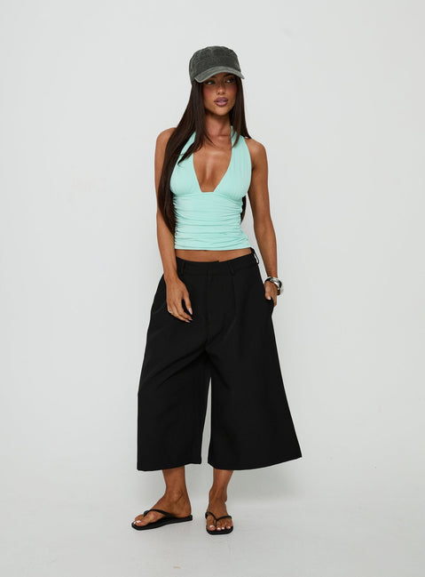 Keerah Neckholder-Top zum Binden in Aqua
