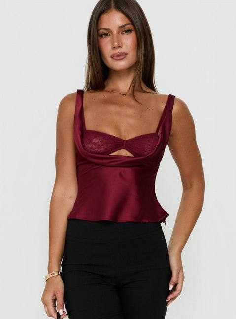 Delilah Top Bordeauxrote