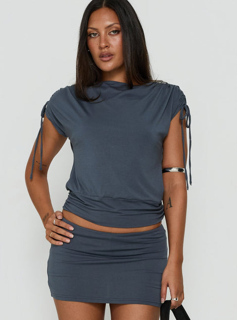 Ärmelloses Top Leeah Marineblau