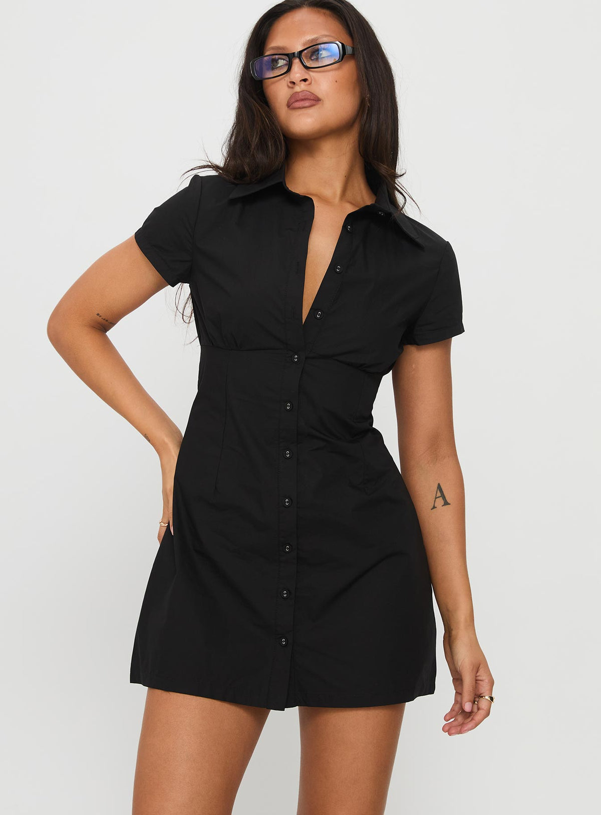 Motley Minikleid Schwarz