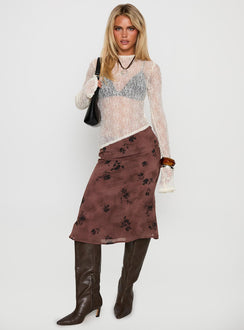   front view of model wearing Princess Polly Moses Midi Skirt Multi Midi Skirts 