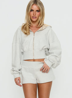 Daybreak Rib-Taillen-Shorts Schneemelange