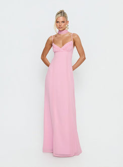 Jadira Schal-Maxikleid Hellrosa