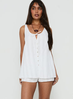 Naela Babydoll Jumpsuit Weiß