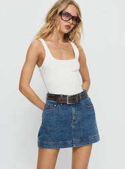 Gazelle Jeans-Skort Mittelblau