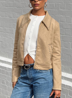 Hurleigh Wildlederimitatjacke Braun