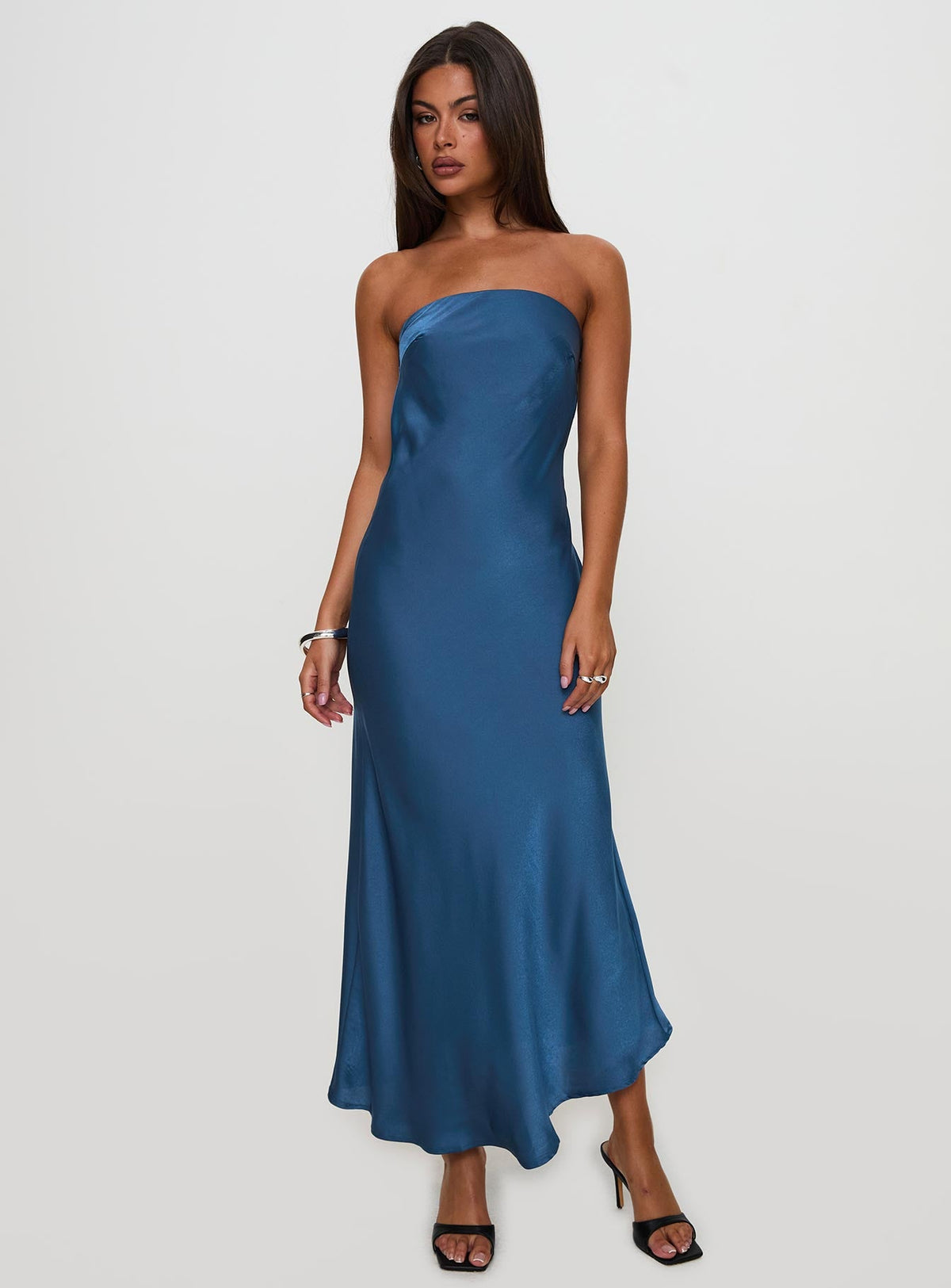 Haley Maxikleid Mittelblau