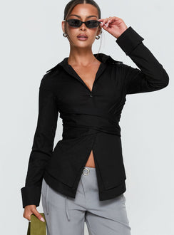 Shapeshifter Twist Langarmshirt Schwarz