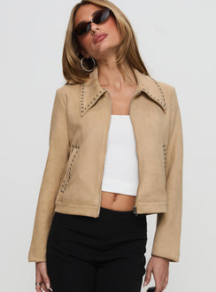 Hurleigh Wildlederimitatjacke Braun