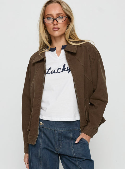 Nelsie Oversized-Jacke mit Kragen, Grün