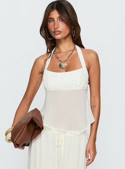 Finesse Neckholder-Top Gelb
