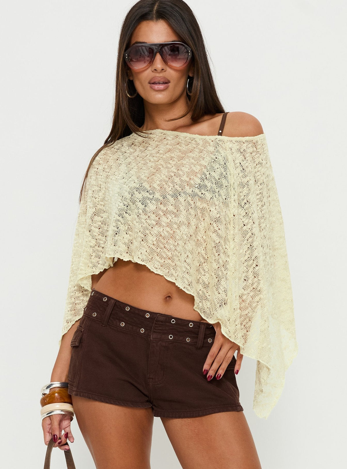 Nelida Sheer Poncho Grün