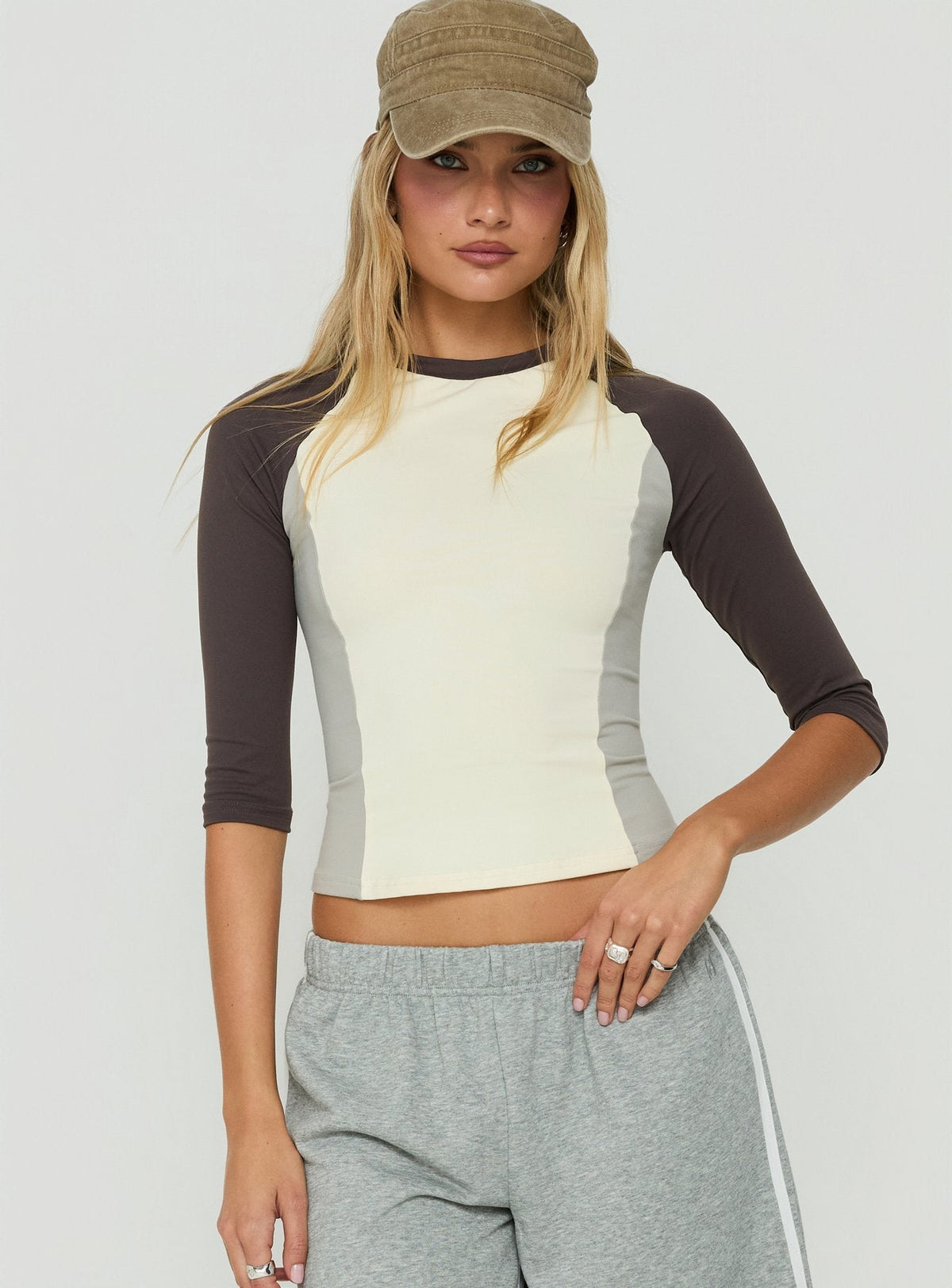 Daily Define 3/4-Arm Raglan-Shirt Multi