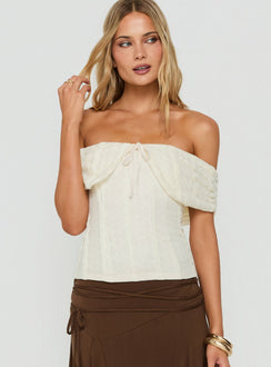Colettie Kurzarmtop Creme