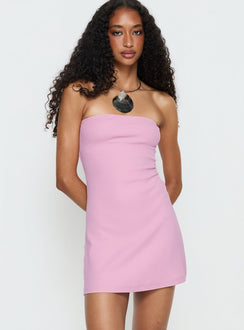 Baseline trägerloses Minikleid Rosa