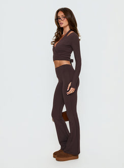 Energize Active Unsichtbare Scrunch Schlagleggings Braun