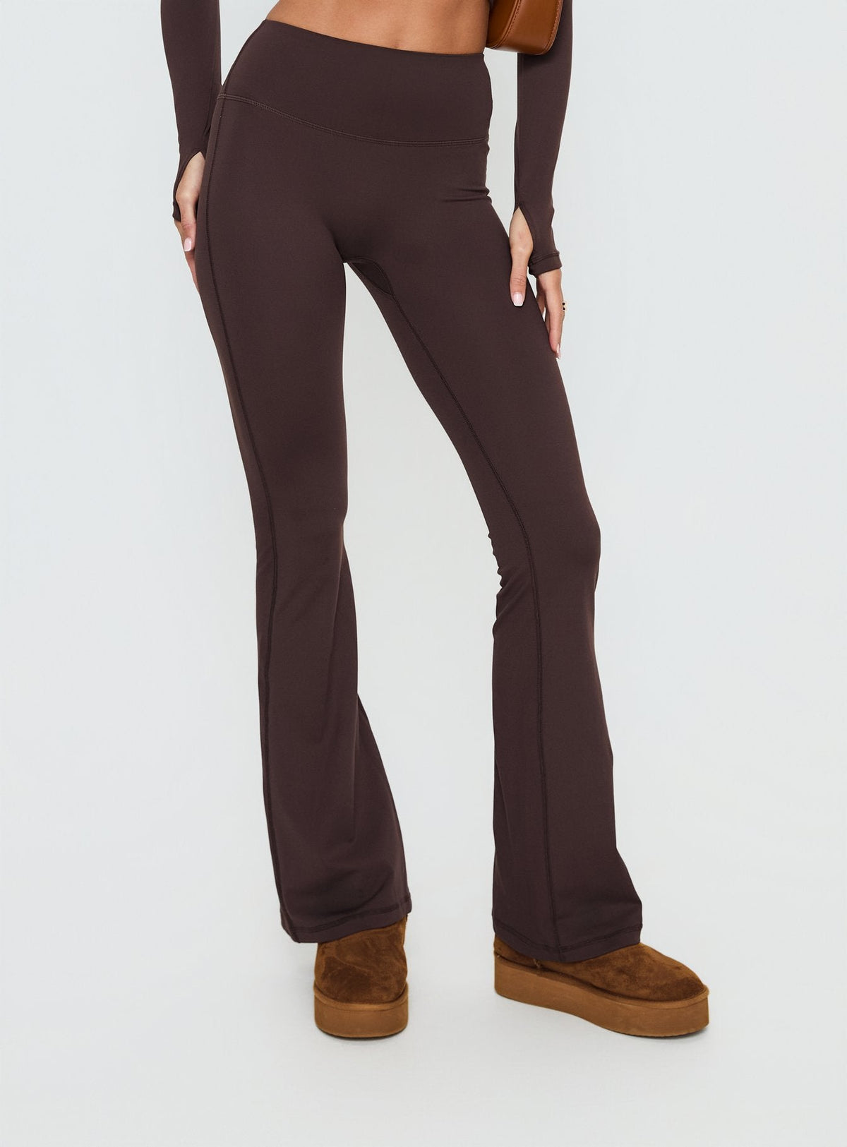 Energize Active Unsichtbare Scrunch Schlagleggings Braun