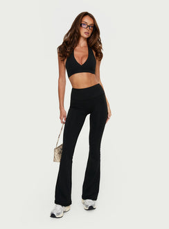 Energize Active Invisible Scrunch Flare Leggings Schwarz
