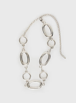 Chain belt Silver-toned, chain design, lobster clasp fastening