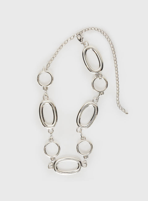Chain belt Silver-toned, chain design, lobster clasp fastening