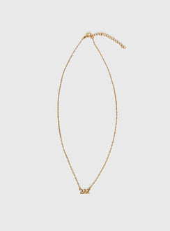 Angel 222 Vergoldete Halskette Gold