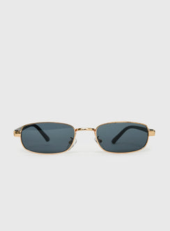 Tillie Metallrahmen Ovale Sonnenbrille Gold / Grau