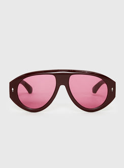 Marais Oversized Pilotenbrille Rot