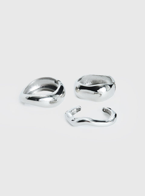 Hot Gossip Manschetten-Set Silber