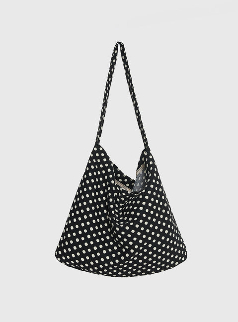 Tempting Tragetasche Schwarz Polka