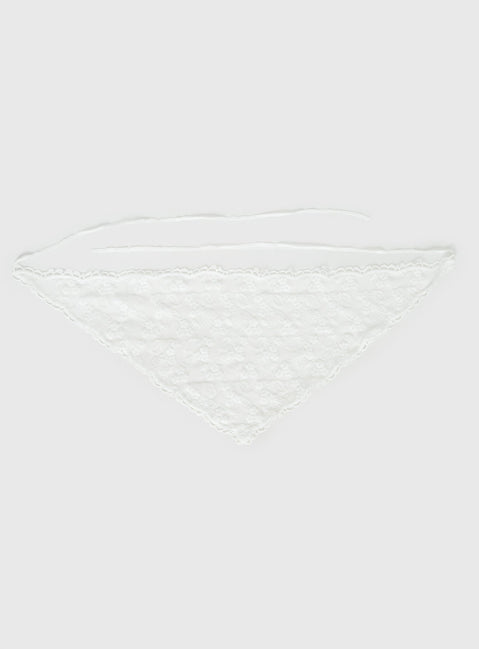 Haarschal Creme Brulee Spitze Weiß