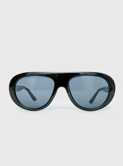 Amorra Oversized Piloten-Sonnenbrille Schwarz
